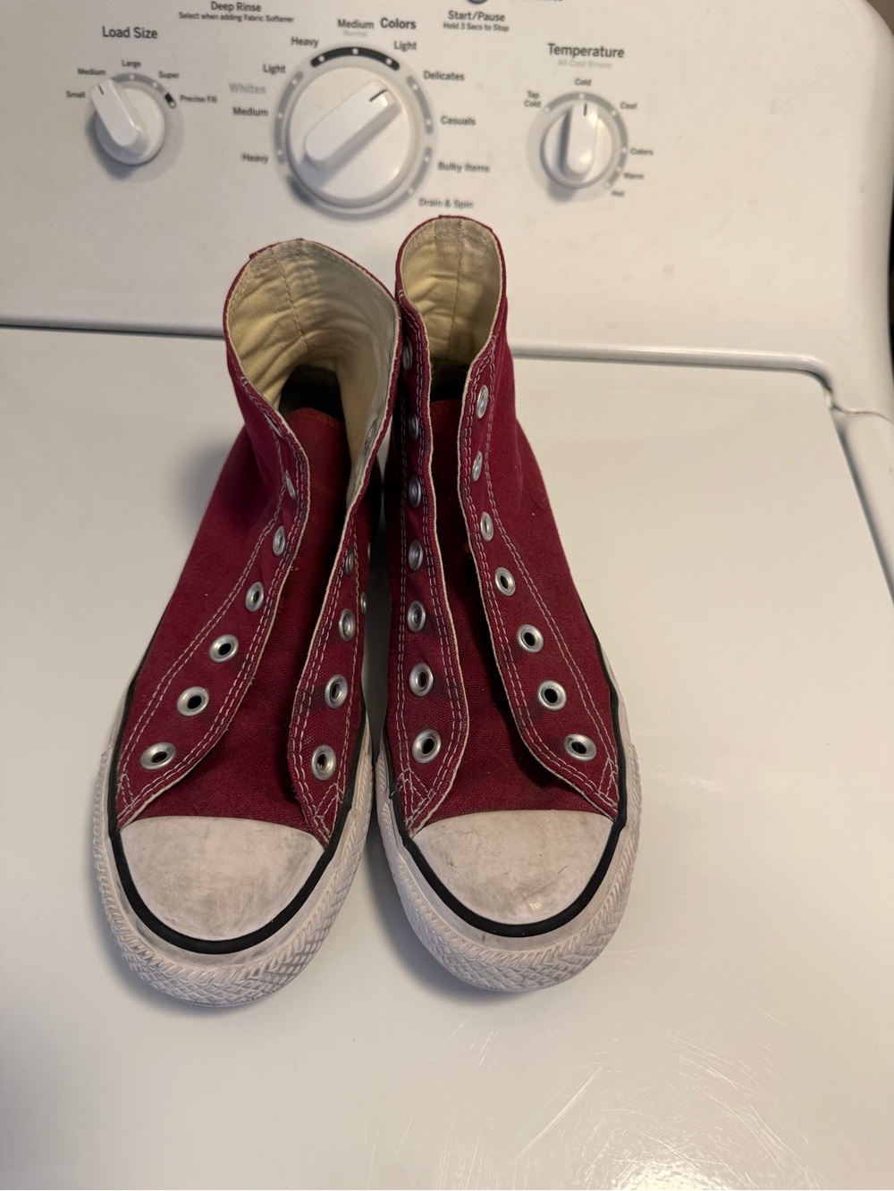 Converse High-Top Canvas Sneakers - Burgundy
